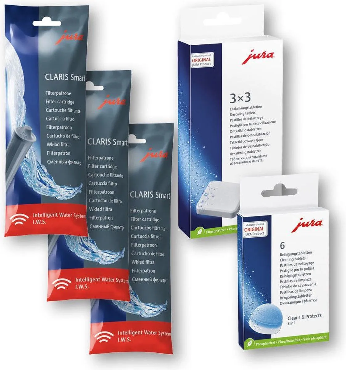 Jura Smart Waterfilter IWS 71793 + Ontkalker & Reiniger