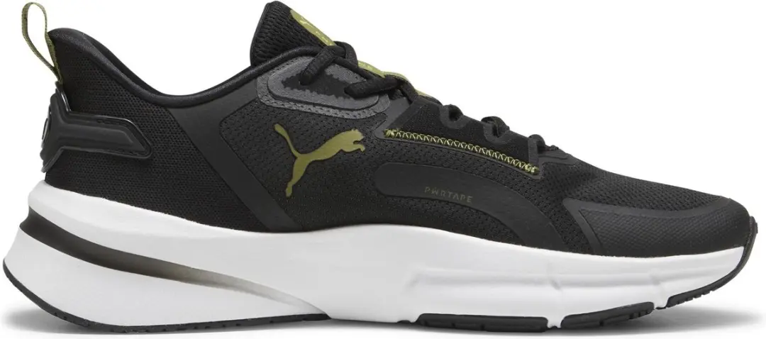 PUMA PWRFrame TR 3 Heren Sportschoenen - 44.5 - Zwart/Olive Green/Lime Pow