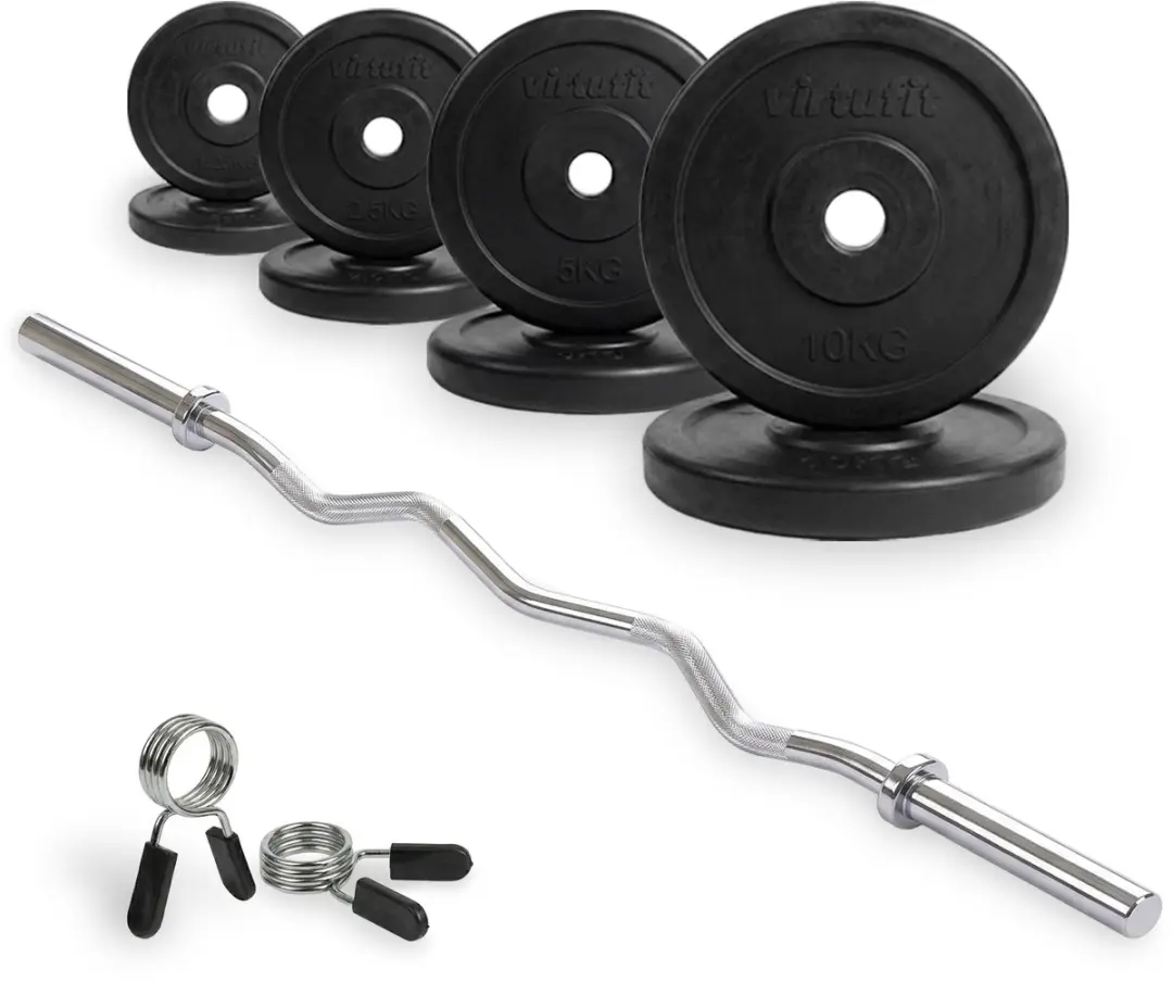 Virtufit Rubberen Halterset EZ Curlstang 30mm