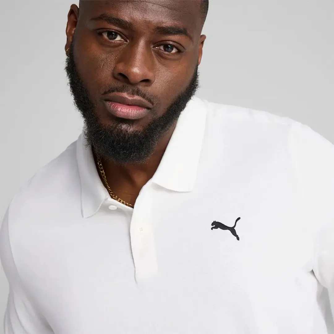 PUMA Essential Korte Mouw Poloshirt Wit M