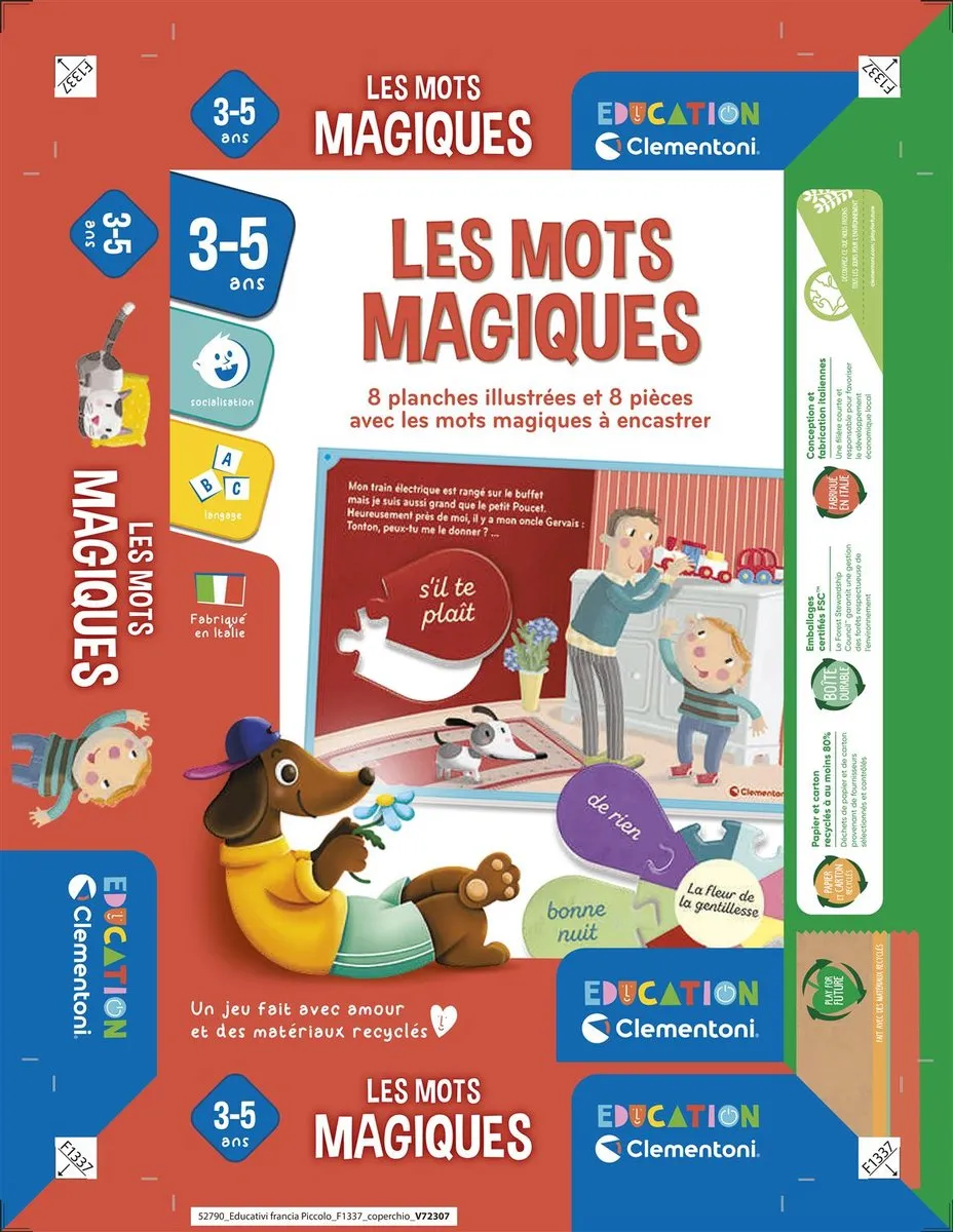 Clementoni Les Mots Magiques - Bordspel - 8 Spelborden - Meerkleurig