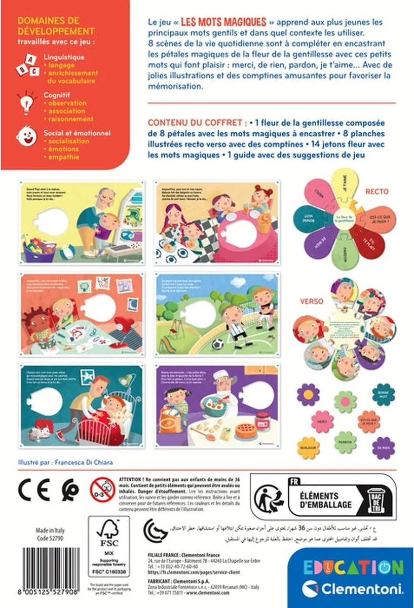 Clementoni Les Mots Magiques - Bordspel - 8 Spelborden - Meerkleurig