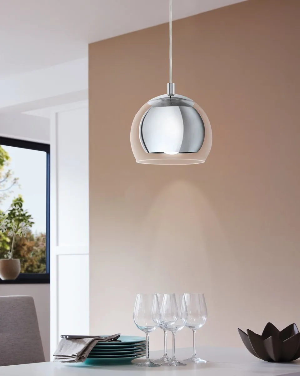 Eglo Rocamar Hanglamp - 5 Lichts Ø19cm - Grijs/Zilver - afbeelding 6 van 6