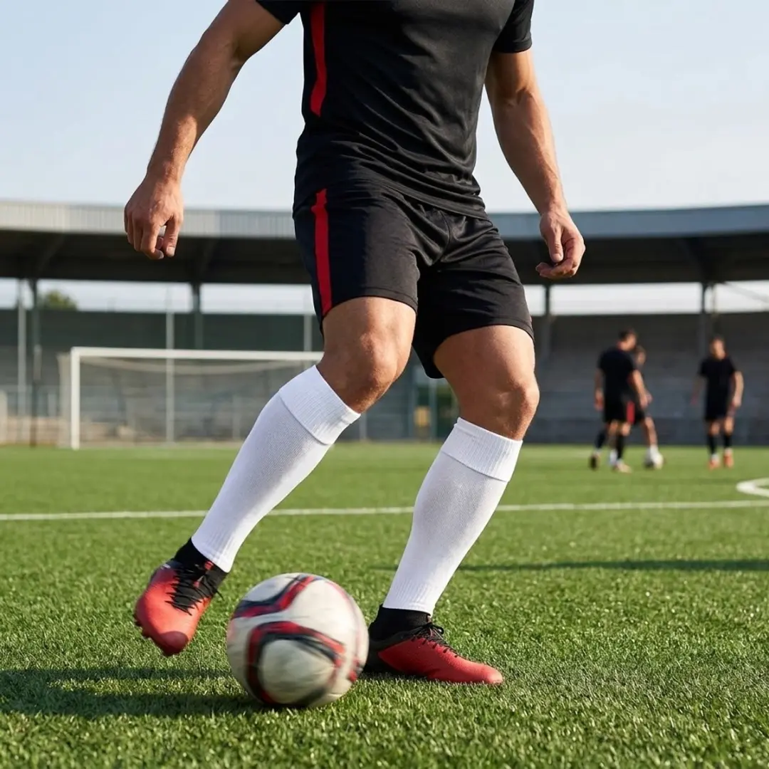 NUVEX Witte Compressie Voetbalsokken - One Size