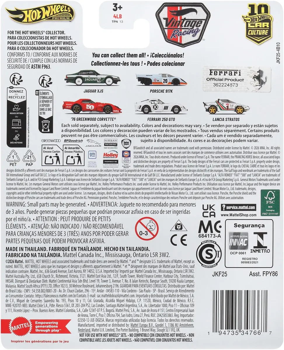Hot Wheels Car Culture Ferrari 250 GTO JKF25 - afbeelding 6 van 6