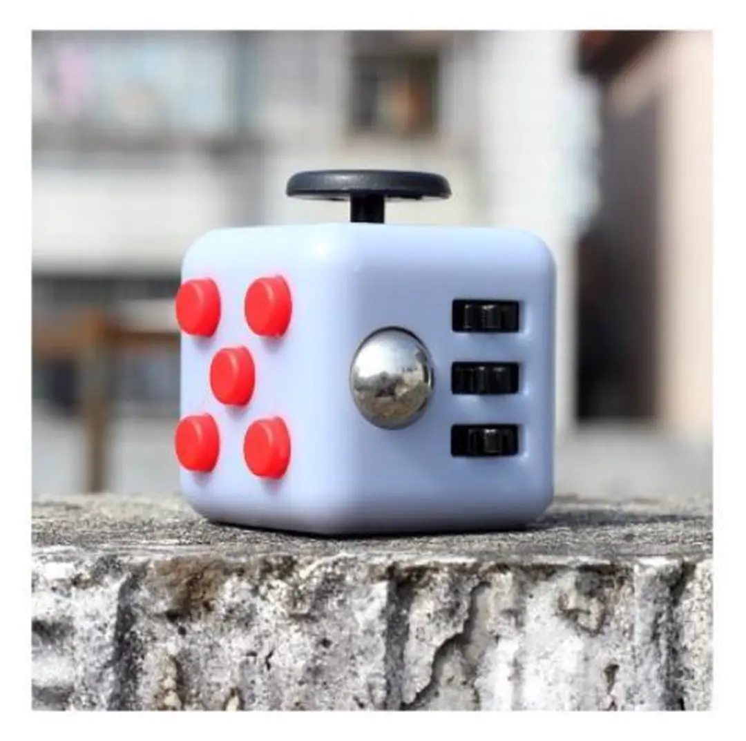 Johntoy Fidget Cube 2 Stuks - Grijs/Zwart/Rood