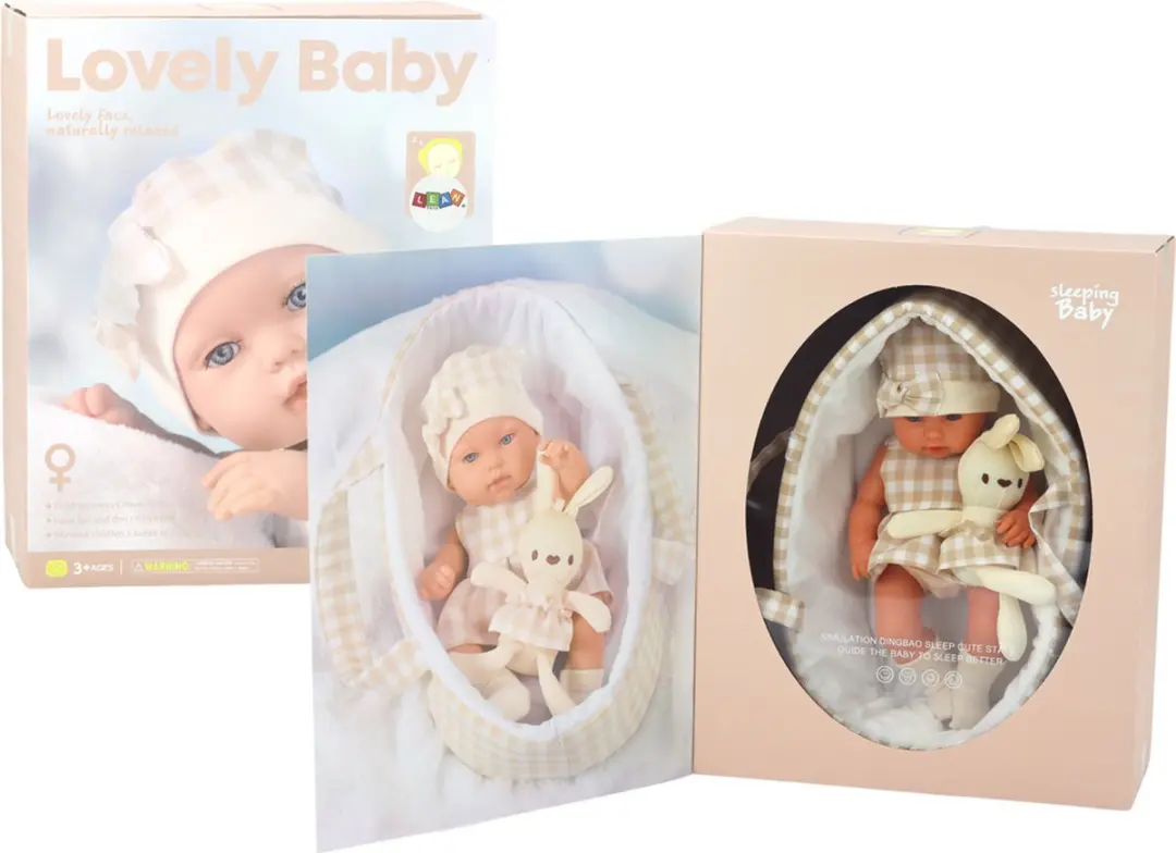 Lean Toys Babypop met Draagbaar Bedje 35x17x8cm - Educatief - afbeelding 2 van 5