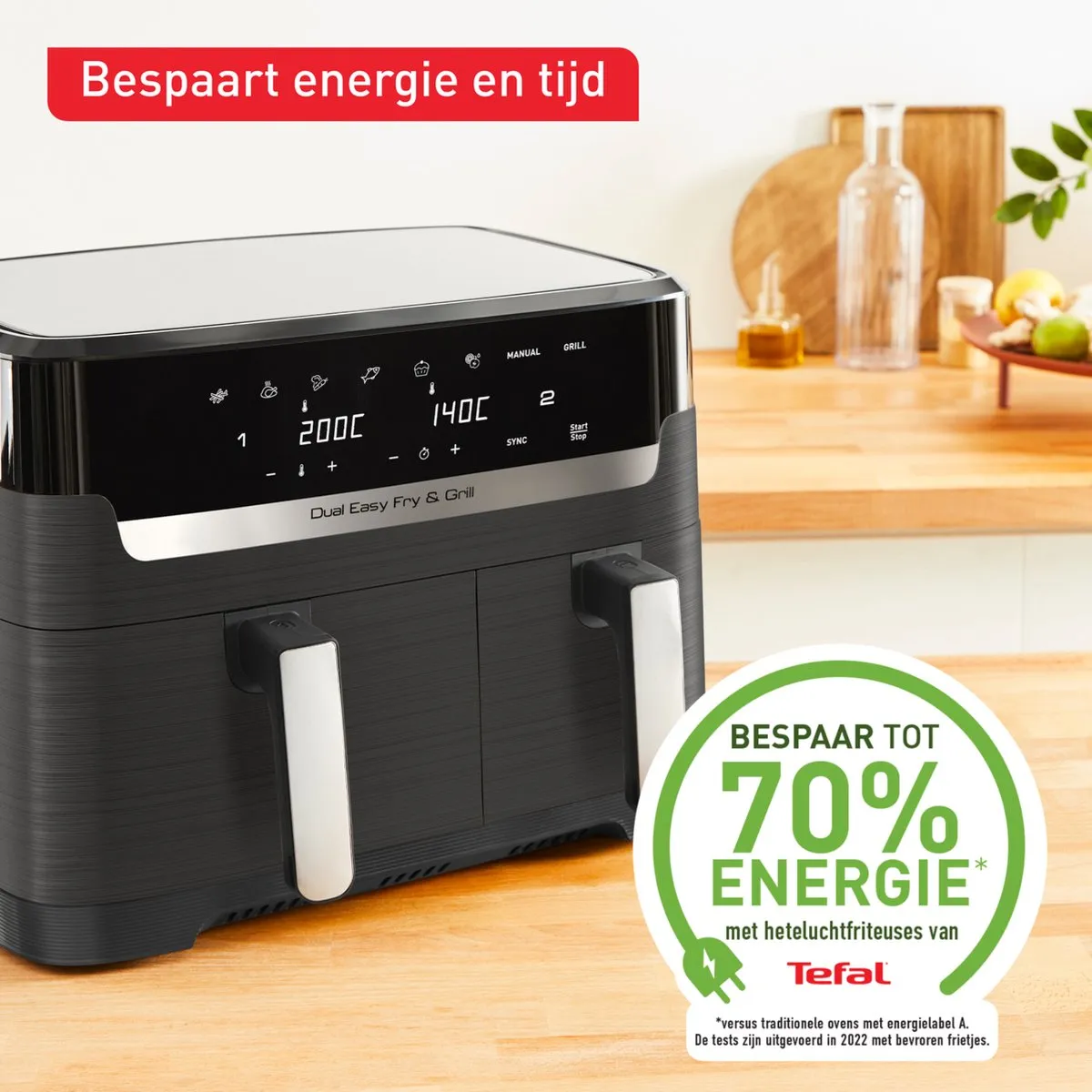 Tefal Easy Fry Dual XXL & Grill EY905B - 8.3L - 2700W