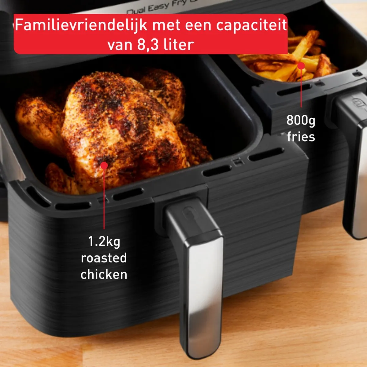 Tefal Easy Fry Dual XXL & Grill EY905B - 8.3L - 2700W