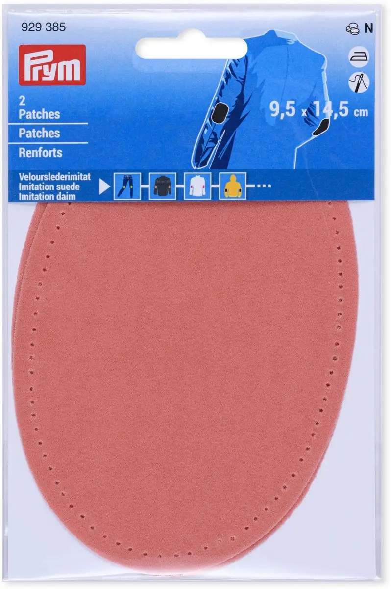 Prym Suède Imitatie Patches - 2 Stuks 9,5x14,5cm Roze