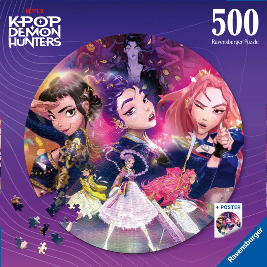 Ravensburger Kpop Demon Hunters Ronde Puzzel 500 Stuks - RAVE12002052