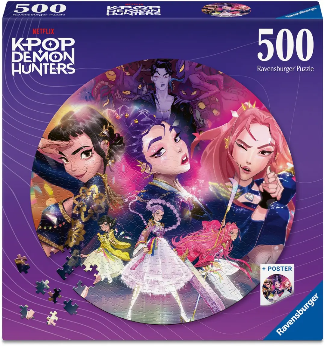 Ravensburger Kpop Demon Hunters Ronde Puzzel 500 Stuks - RAVE12002052