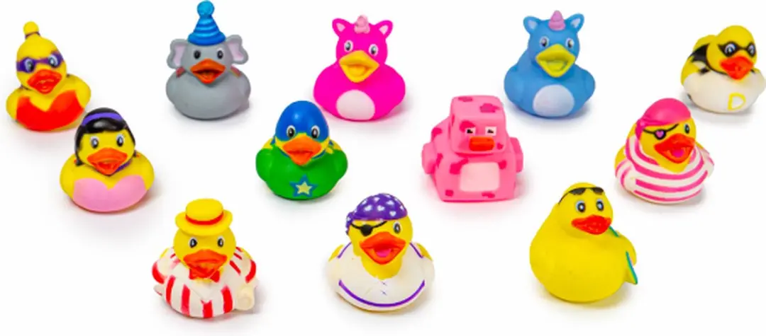 Topknuffels Badeendjes Set 12 Stuks - 6cm - Willekeurige Kleuren