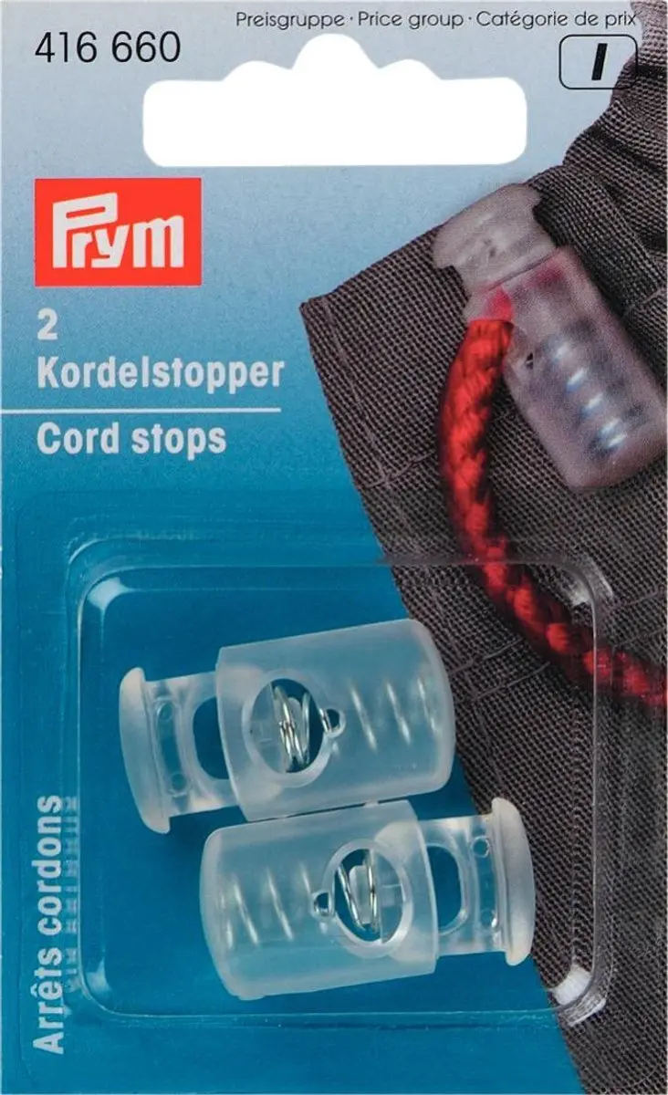 Prym Koordstoppers 1 Gaatje Transparant