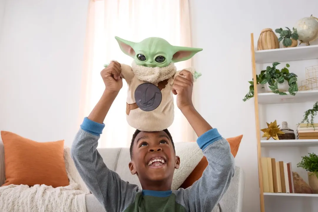 Mattel Star Wars Grogu Knuffel Vinyl Hoofdje - Meerkleurig