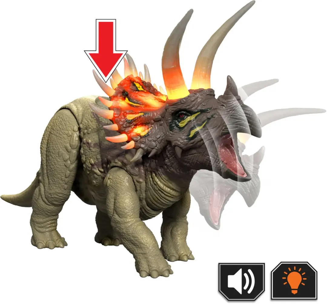 Jurassic World Survival Wild Roar Triceratops JKL81 - 3x AAA