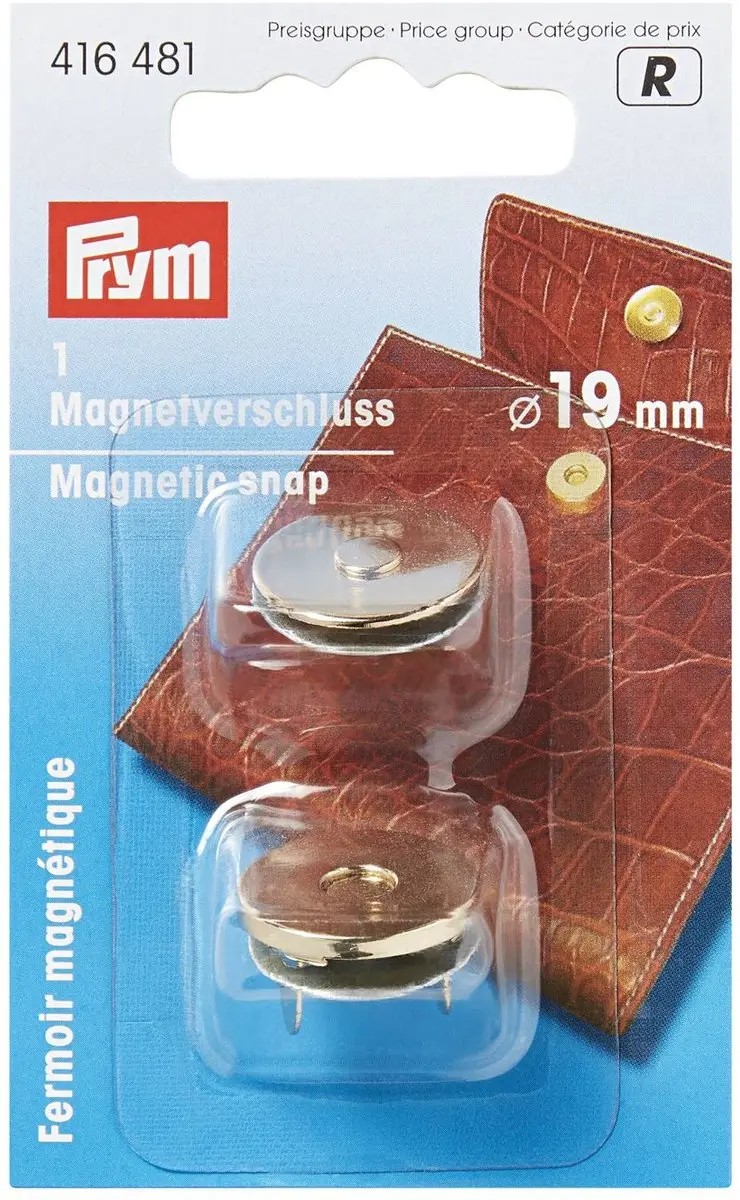 Prym Magneetsluiting 19mm - Gouddoor - 1 Stuk