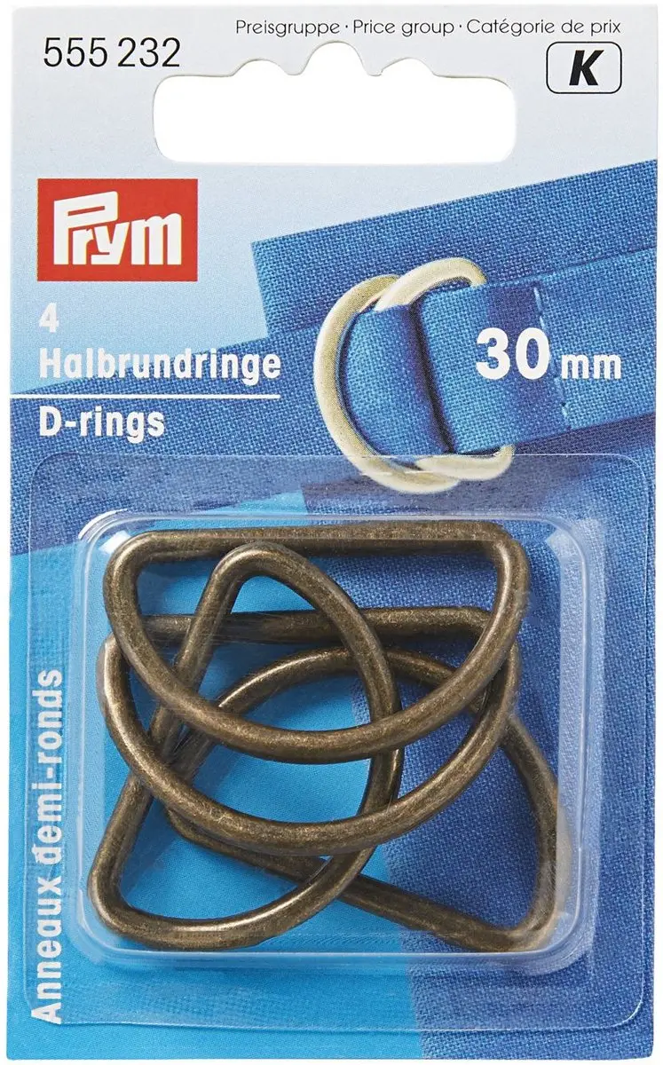 Prym D-Ringen 30mm Oudkoper