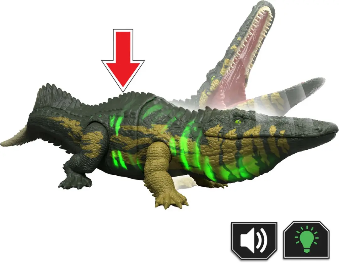 Jurassic World Survival Wild Roar Stomatosuchus - 3x AAA - JKL82