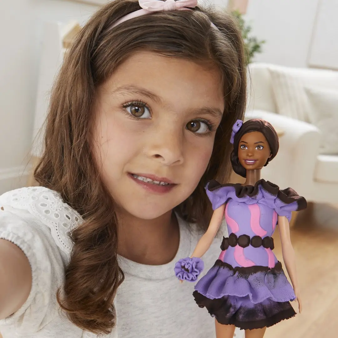Play-Doh Barbie Fashionista Franjes Speelset - Pop - 13 Stuks - afbeelding 6 van 6