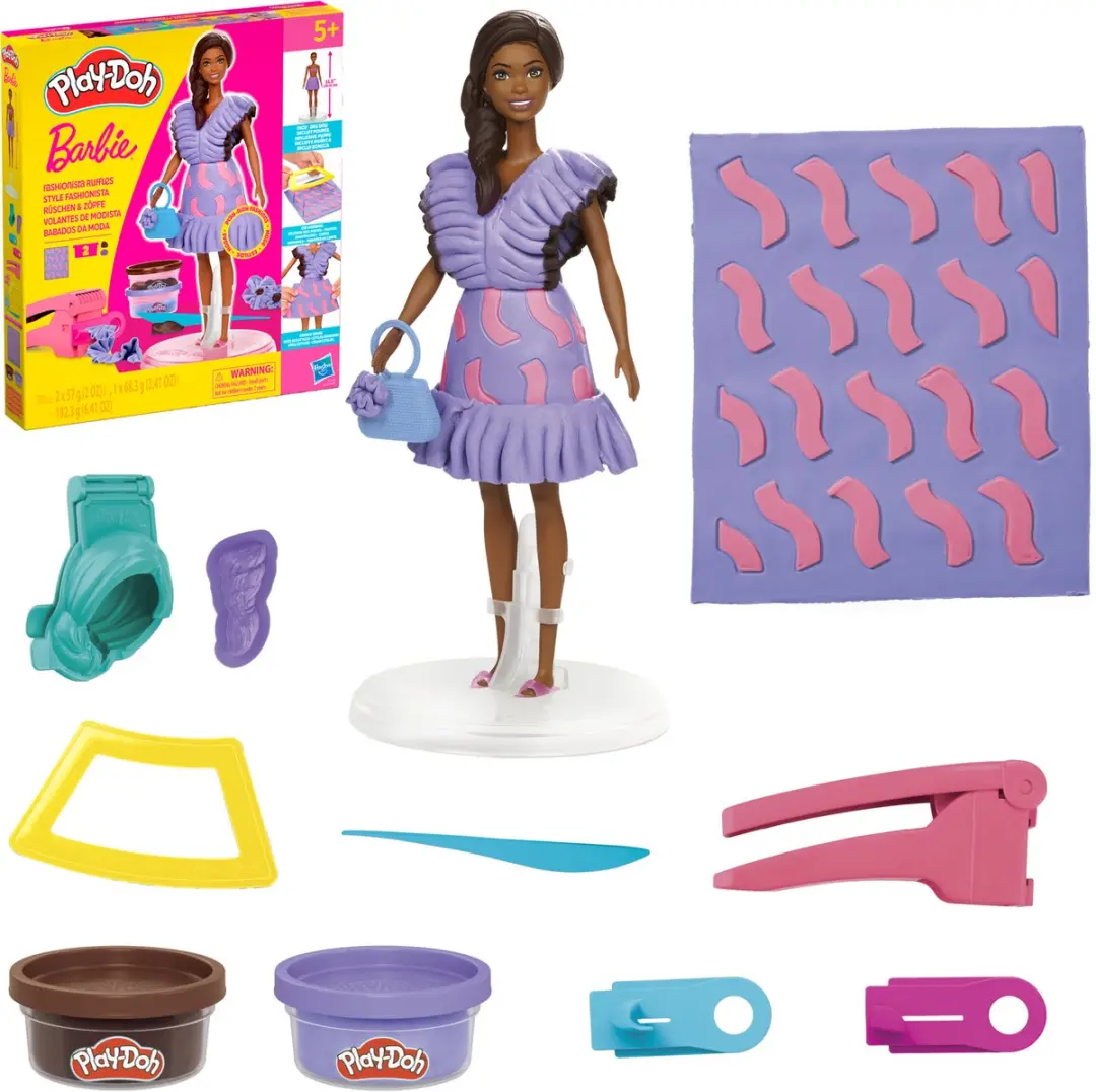 Play-Doh Barbie Fashionista Franjes Speelset - Pop - 13 Stuks