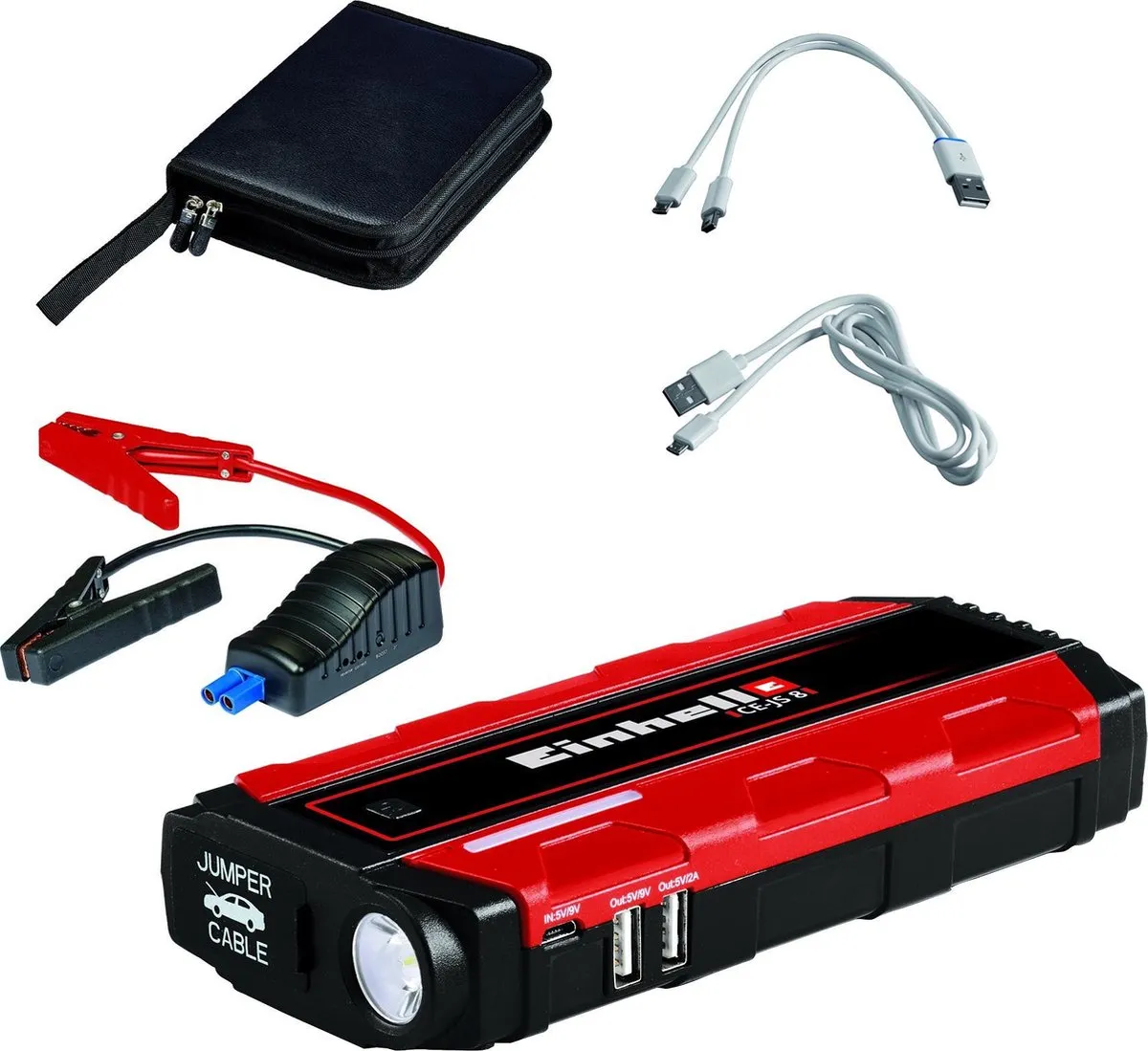 Einhell CE-JS 8/1 Powerbank Starthulp 7500mAh - 200A/400A - USB 5V/2A