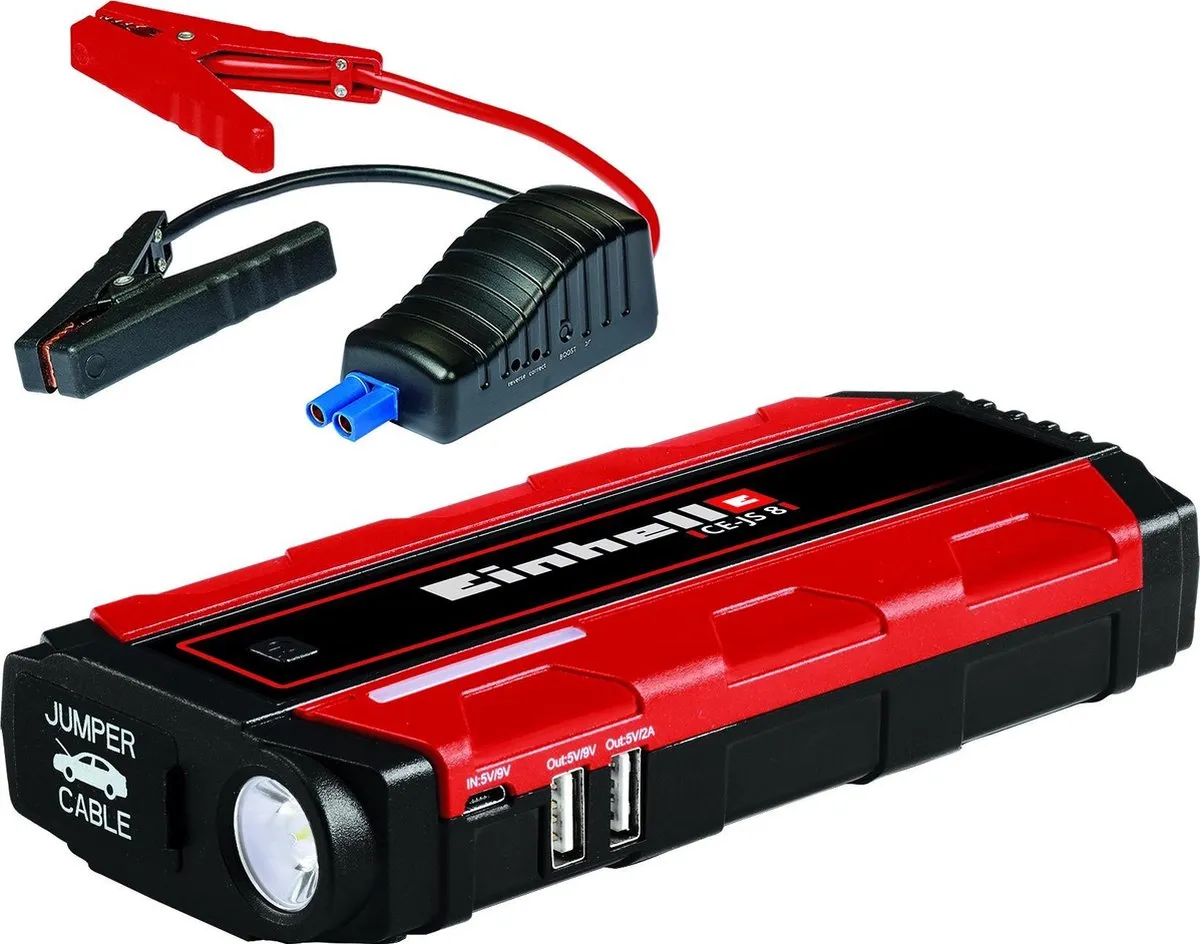 Einhell CE-JS 8/1 Powerbank Starthulp 7500mAh - 200A/400A - USB 5V/2A