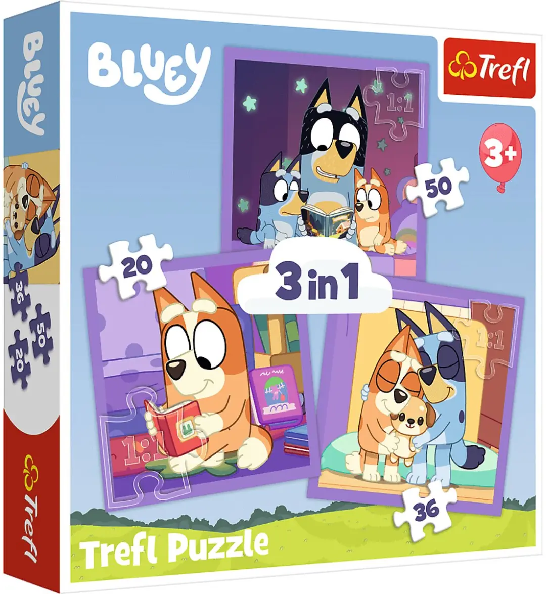 Trefl Bluey 3-in-1 Educatieve Puzzel