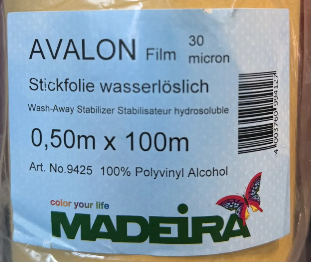 Madeira Avalon Film Wash-Away Stabilizer 50x100cm