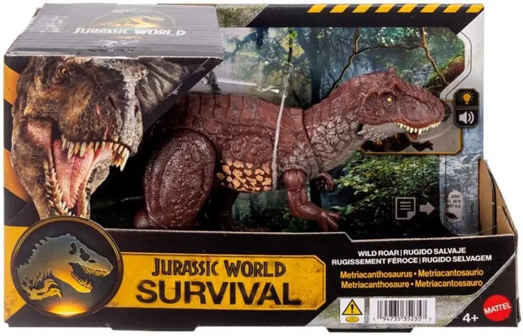 Jurassic World Wild Roar Metriacanthosaurus JKL83 - 3x AAA - Meerkleurig