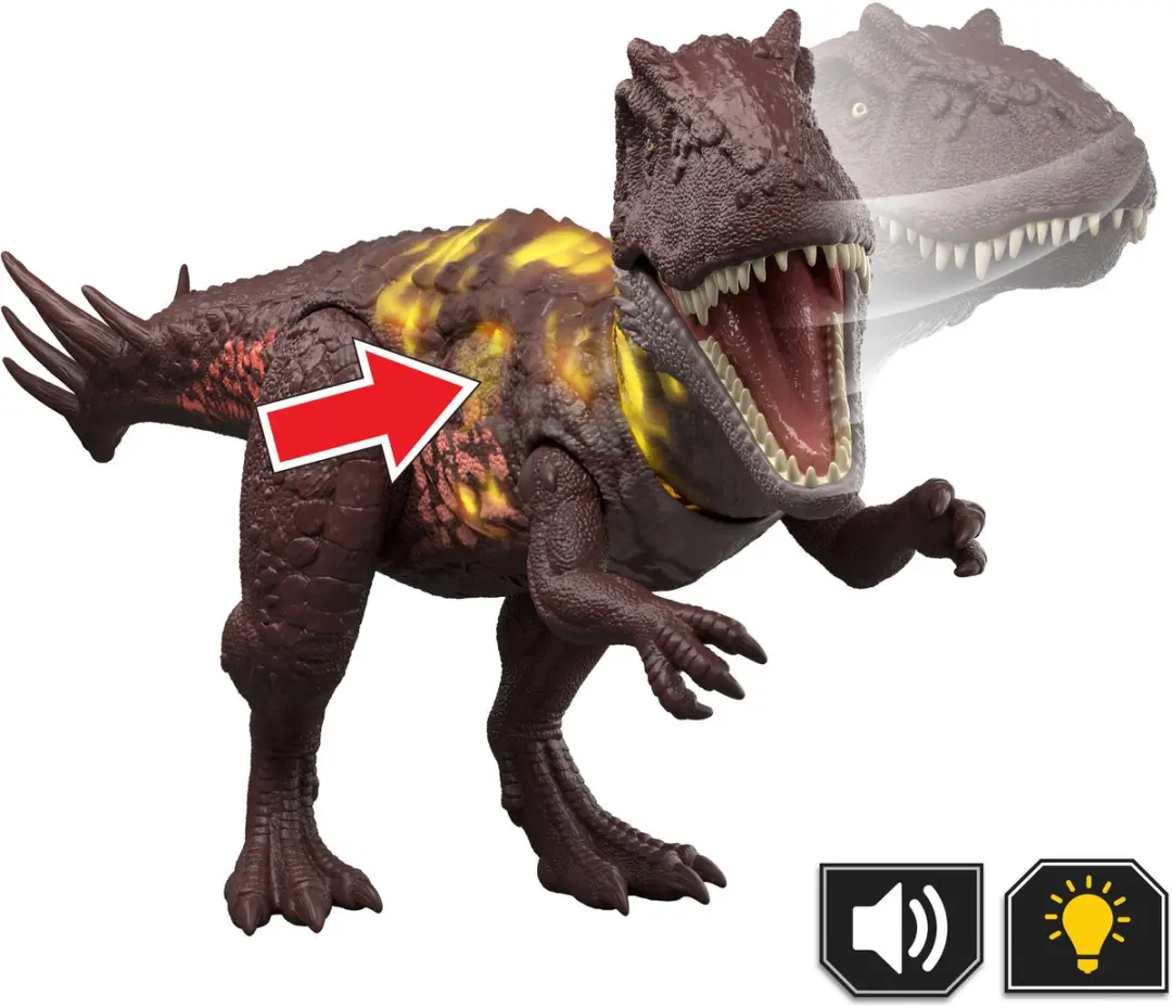 Jurassic World Wild Roar Metriacanthosaurus JKL83 - 3x AAA - Meerkleurig