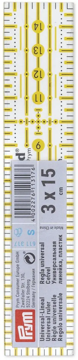 Prym Universele Liniaal Omnigrid 611317 - 3x15cm