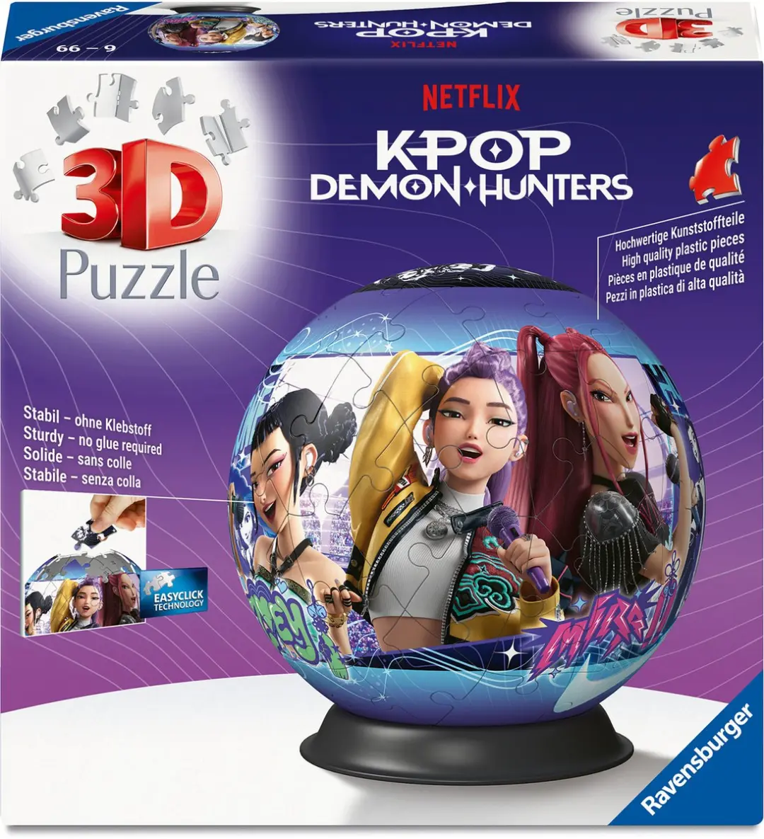 Ravensburger 3D Puzzel Bal Kpop Demon Hunters 72 Stuks