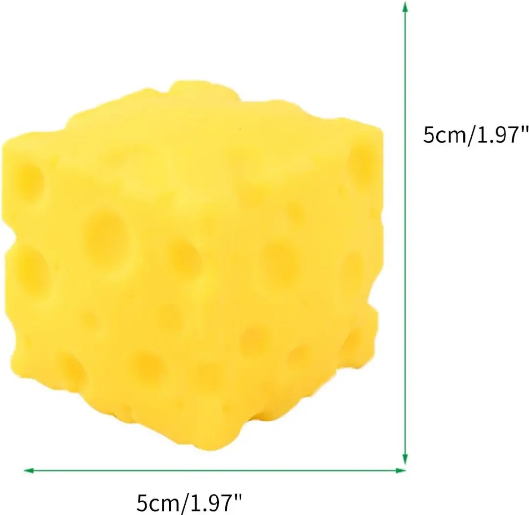 Johntoy Squishy Kaas Stressbal Geel - 2 Stuks