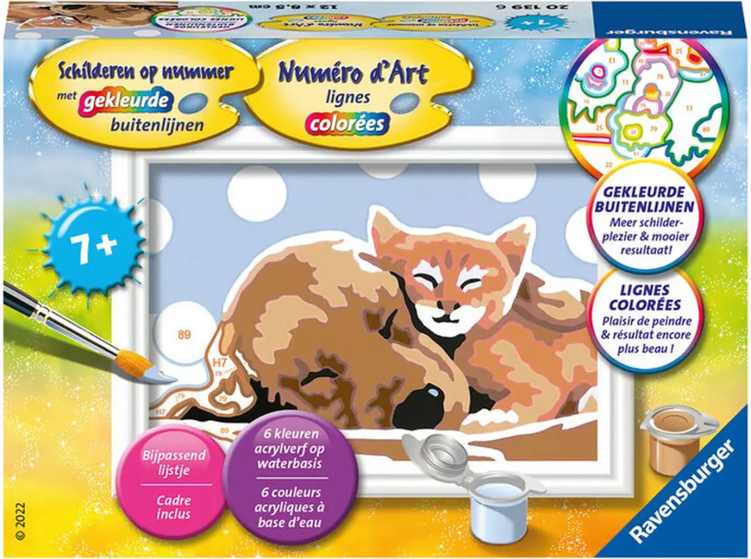 Ravensburger Schilderen op Nummer Knuffelvriendjes - Multicolor - afbeelding 3 van 3