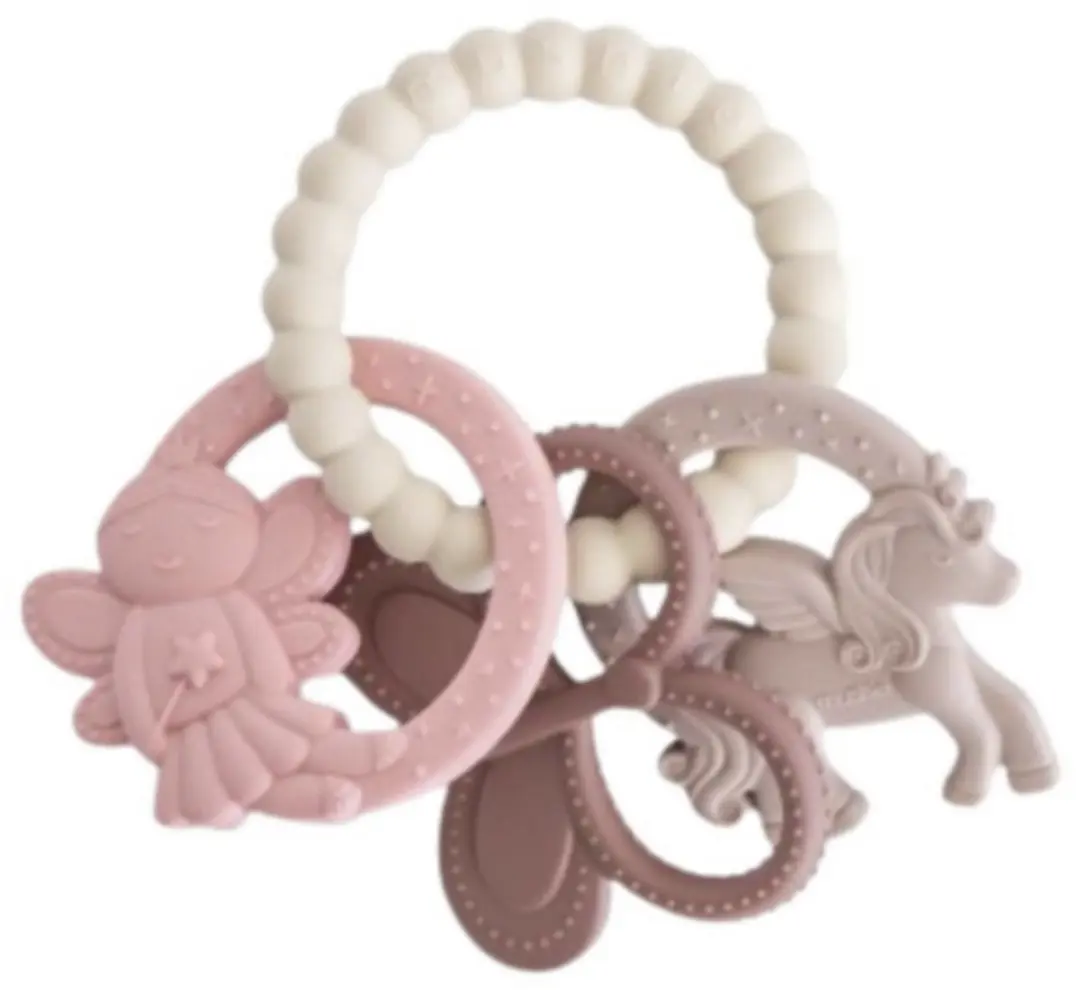 Mushie Bijtring Fairies Roze