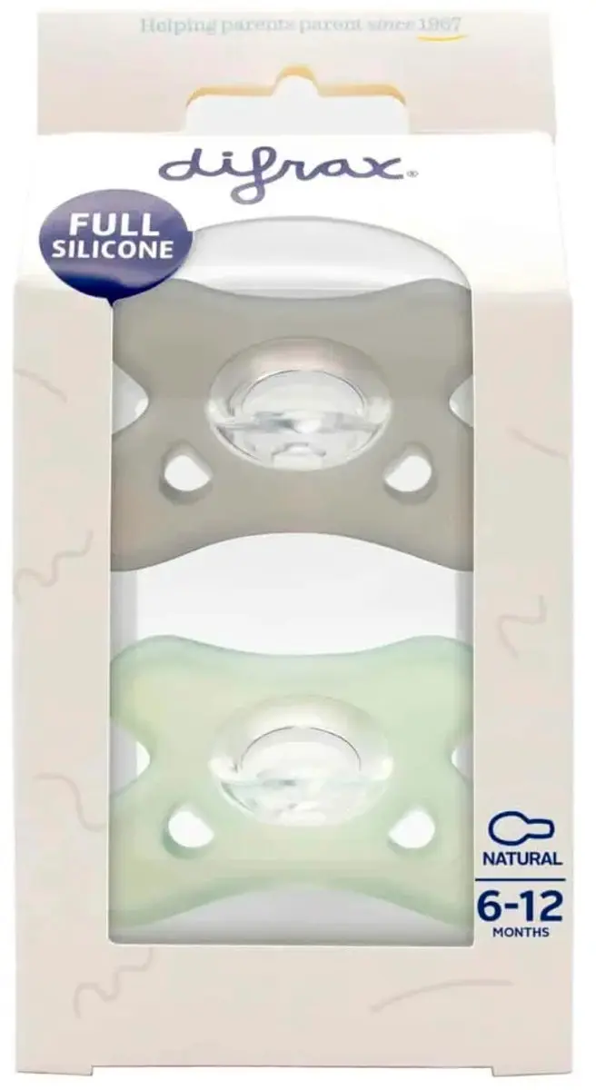 Difrax Fopspeen Natural Siliconen 6-12M