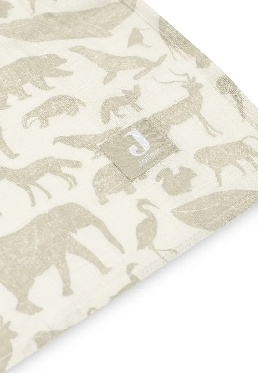 Jollein Hydrofiele Doek Large 115x115cm Animals - 2 Stuks