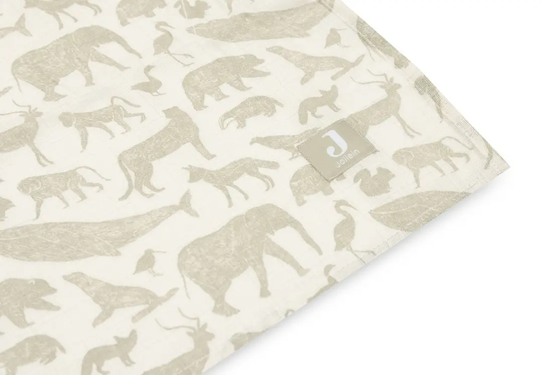 Jollein Hydrofiele Doek Large 115x115cm Animals - 2 Stuks