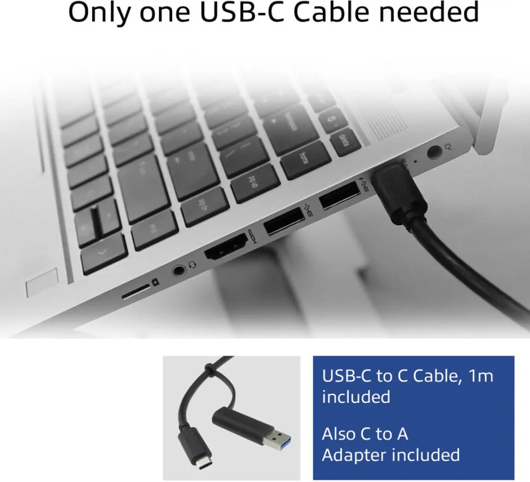 ACT AC7048 USB-C Docking Station 4K - 3 Monitoren - Zwart