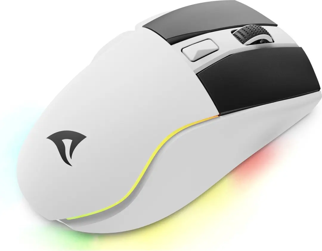Sharkoon SGM50W Gamingmuis - Draadloos/bedraad 6400dpi - Wit