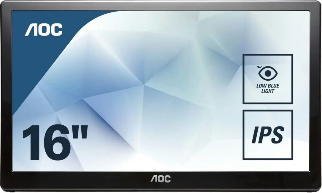 AOC I1659FWUX USB Monitor Full HD - 16 inch - Zwart