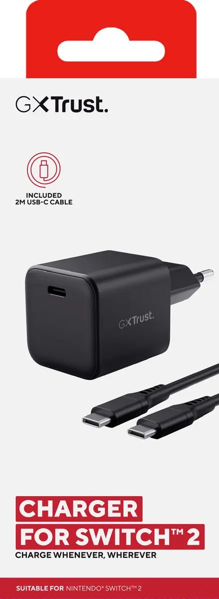 Trust GXT 1258 65W USB-C GaN Oplader - Zwart - afbeelding 6 van 6