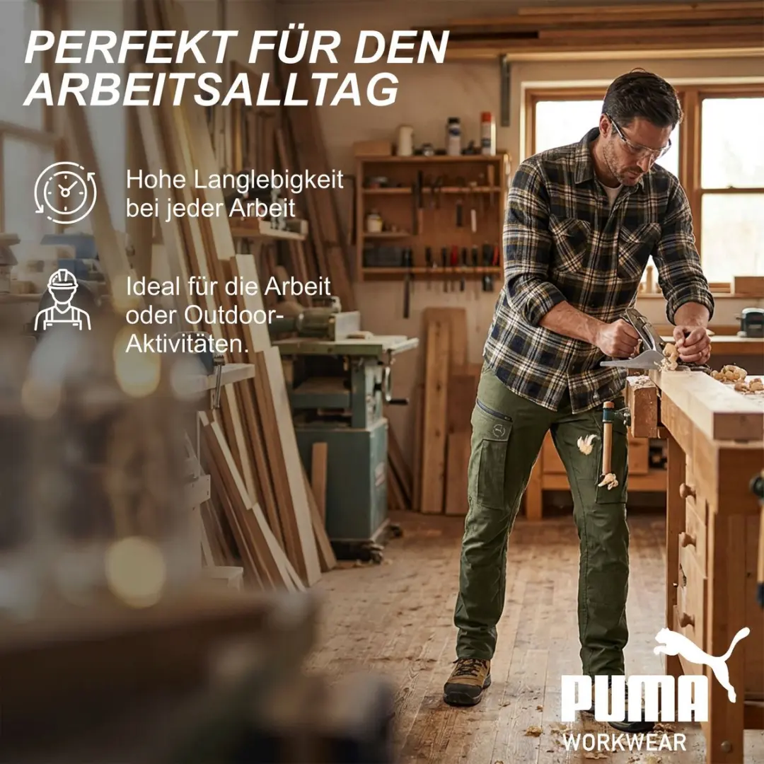 PUMA Workwear Cargobroek Light Olive W32/L32