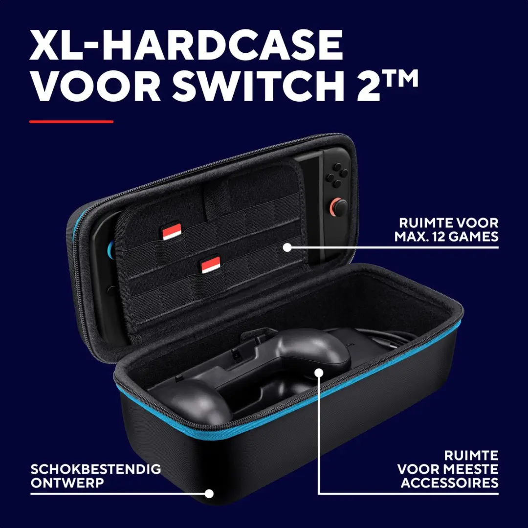 Trust GXT1252 XL Hardcase Nintendo Switch 2 - Zwart
