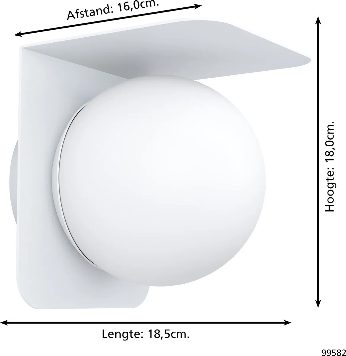 Eglo Corrientes Wandlamp Buiten E27 - Wit - afbeelding 5 van 6