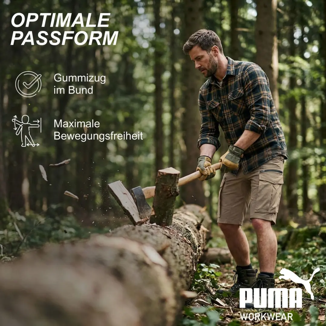 PUMA Workwear Cargoshorts Heren Desert Brown - W38