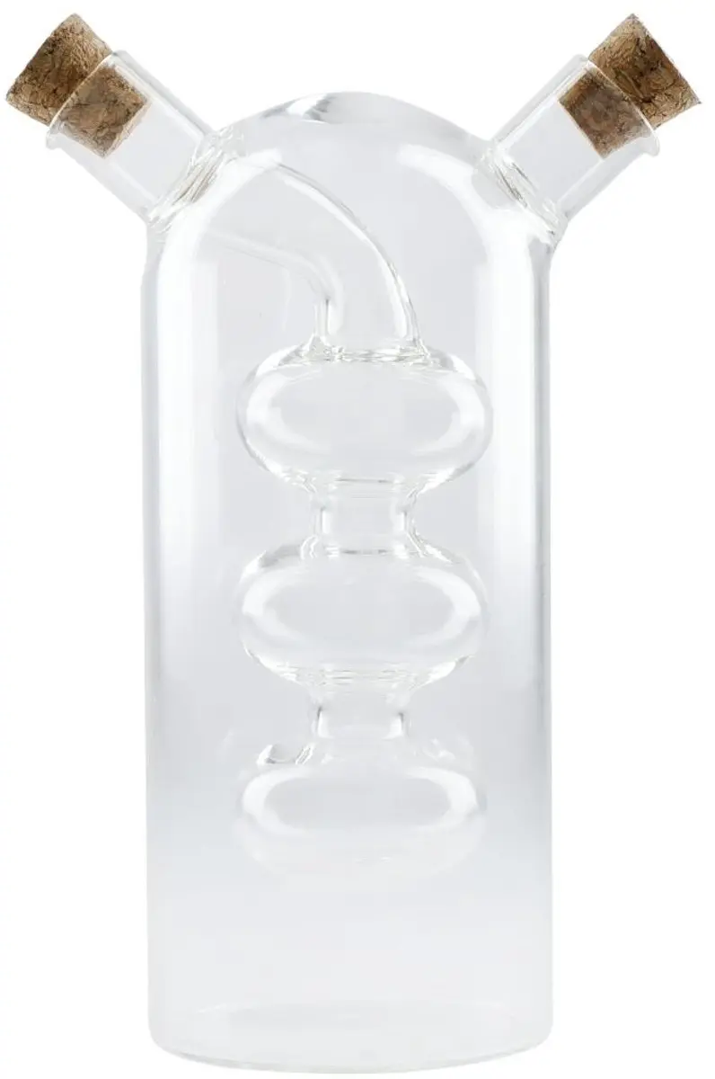KitchenCraft Blue World of Flavours 2-in-1 Olie- en Azijnfles - 300ml/100ml Glas - afbeelding 6 van 6