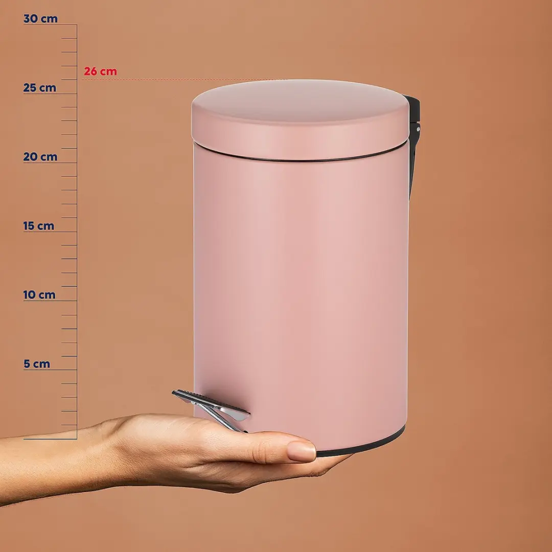 Kela Monaco Pedaal Afvalemmer 3L - Roze