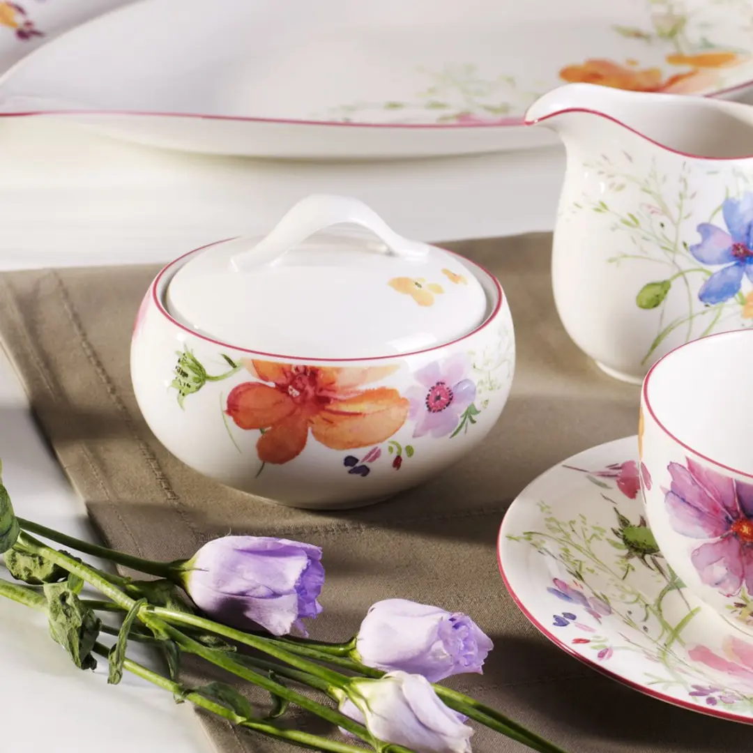 Villeroy & Boch Mariefleur Basic Melk- en Suikerset - 2 Stuks